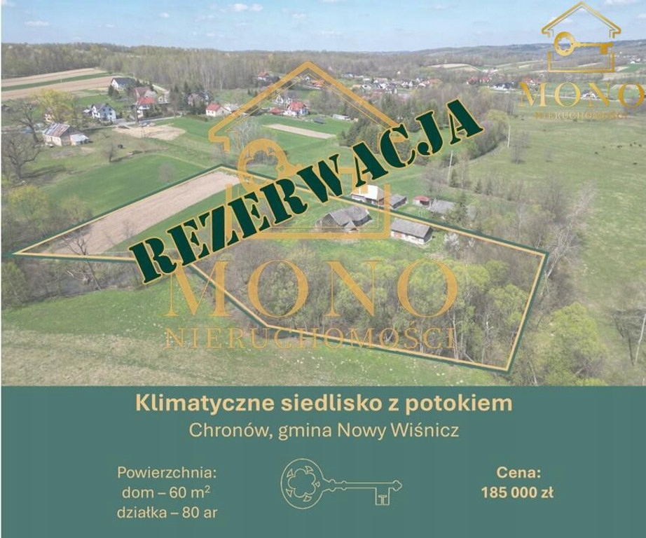 Dom, Chronów, Nowy Wiśnicz, Bocheński, 60 m²