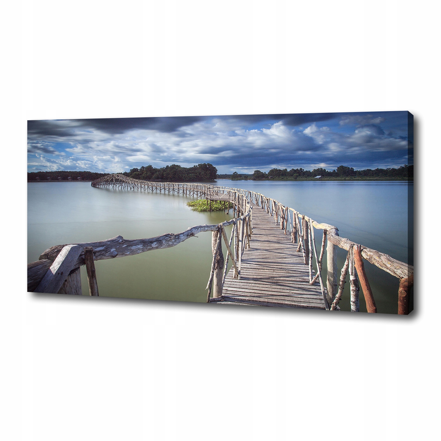 

Foto obraz na płótnie Drewniany most 125x50 cm