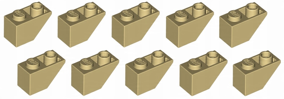 

Lego skos odwrócony 1x2 piaskowy tan 10 szt. 3665