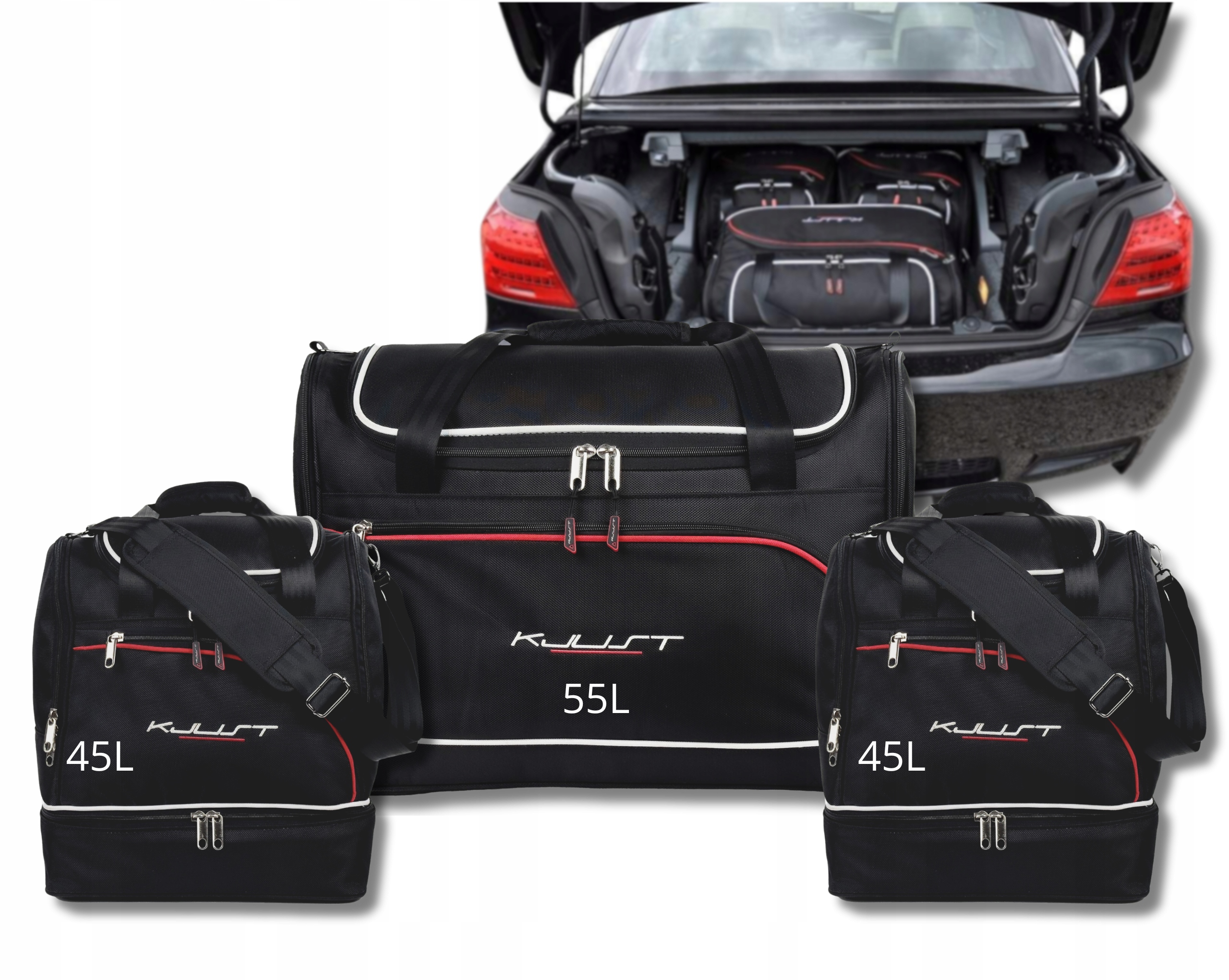 Sada tašiek Komplet Kjust do kufra Bmw 3 Cabrio 2006-2013 3 ks