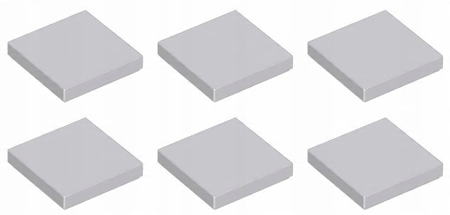 

Lego 3068b Tile Płytka 2x2 szara jasna (3g) 6 szt.