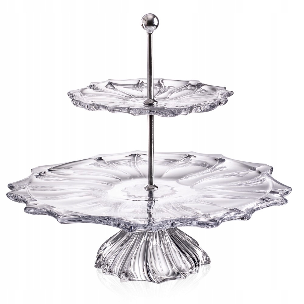 Etážový podnos na nohe Aurum Crystal Plantica 35 cm