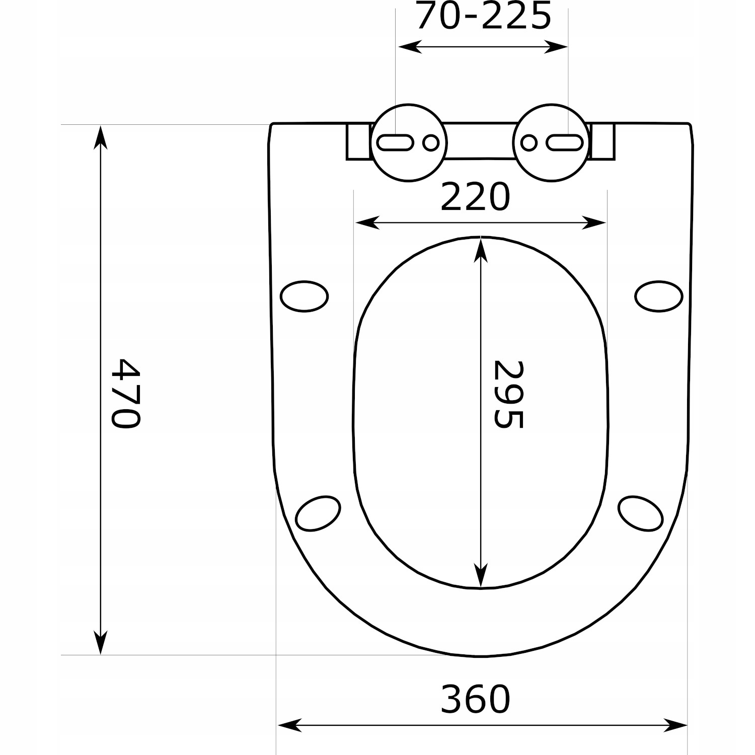 UNIVERZÁLNE SLIM SOFT-CLOSE WC SEDADLO SLIM Dĺžka 45 cm