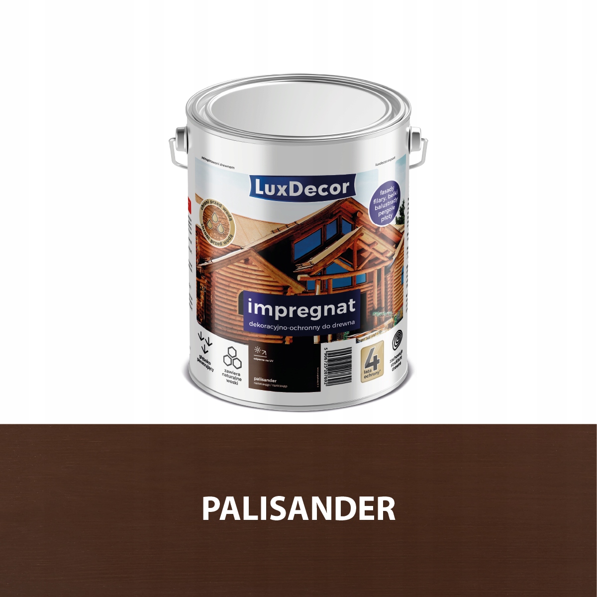 Luxdecor Ochranná A Dekorativní Impregnace – Dřevo 9 L Palisandrová Altánová Zahrada