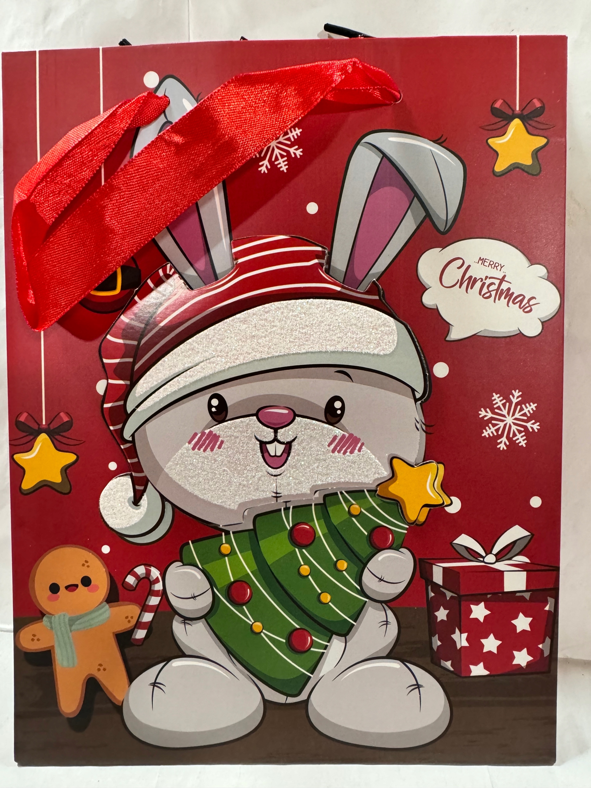 torebka prezentowa ok 26x32x10cm Mikołajki Boże Narodzenie sztywna