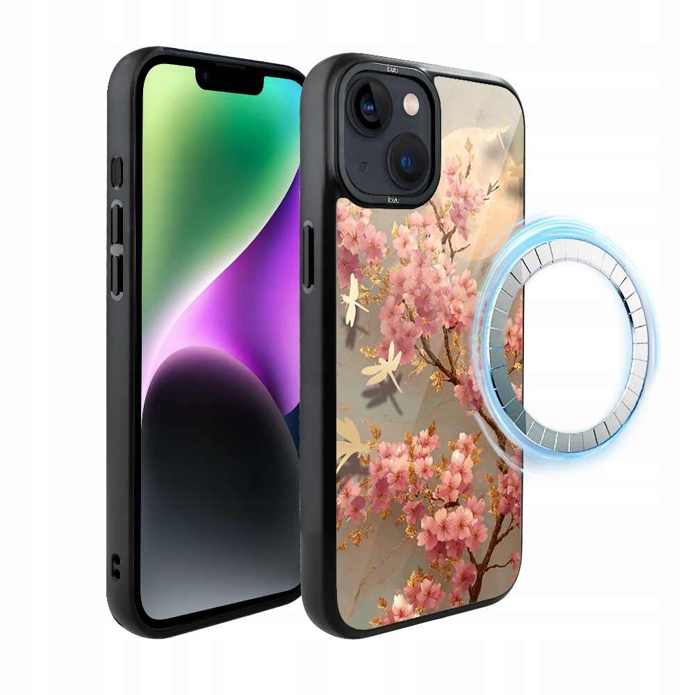 Pouzdro pro iPhone 14 Ibizu DropGuard Matt s MagSafe, Tanec sakury