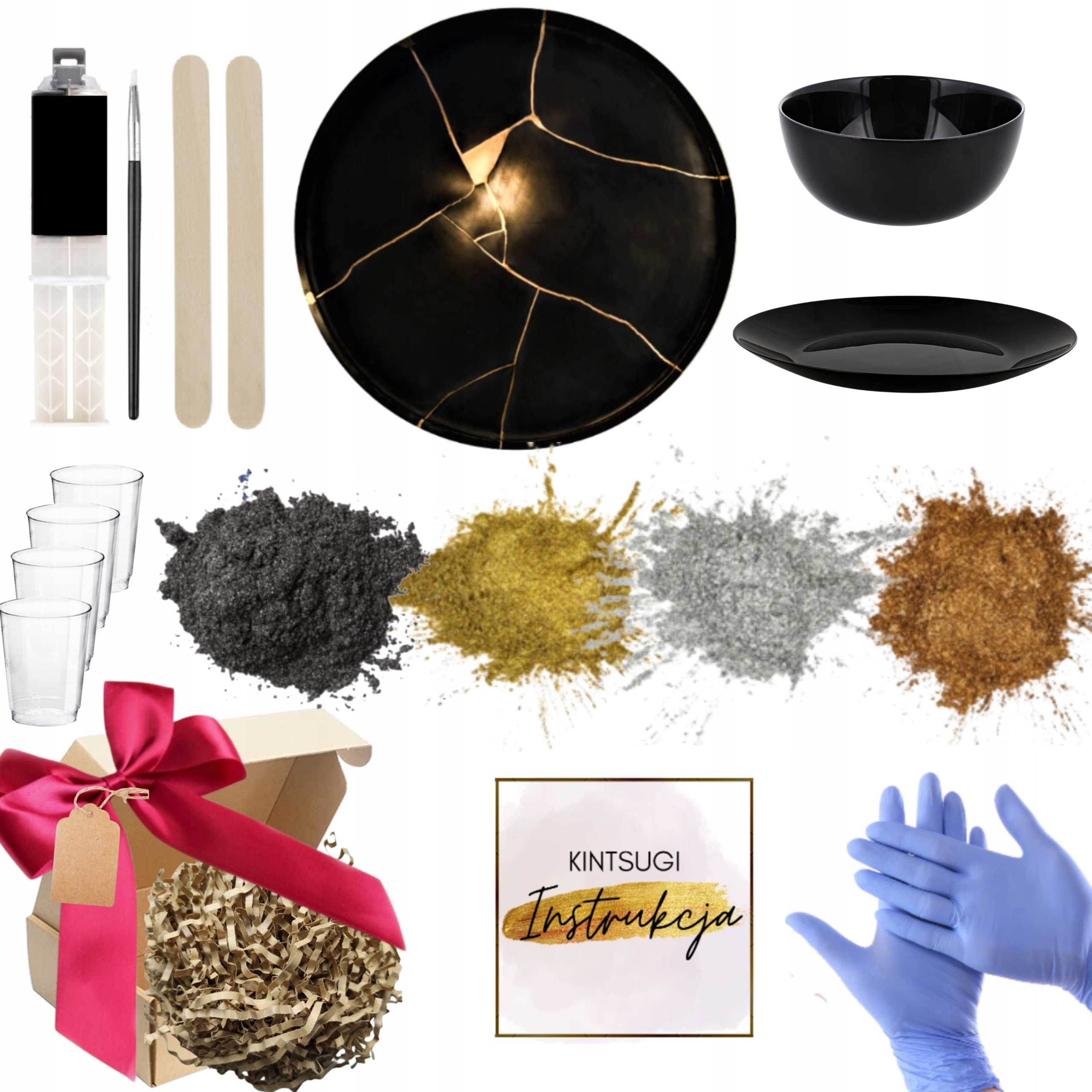 

Kintsugi Zestaw Naprawczy Diy Srebrny Złoty Klej
