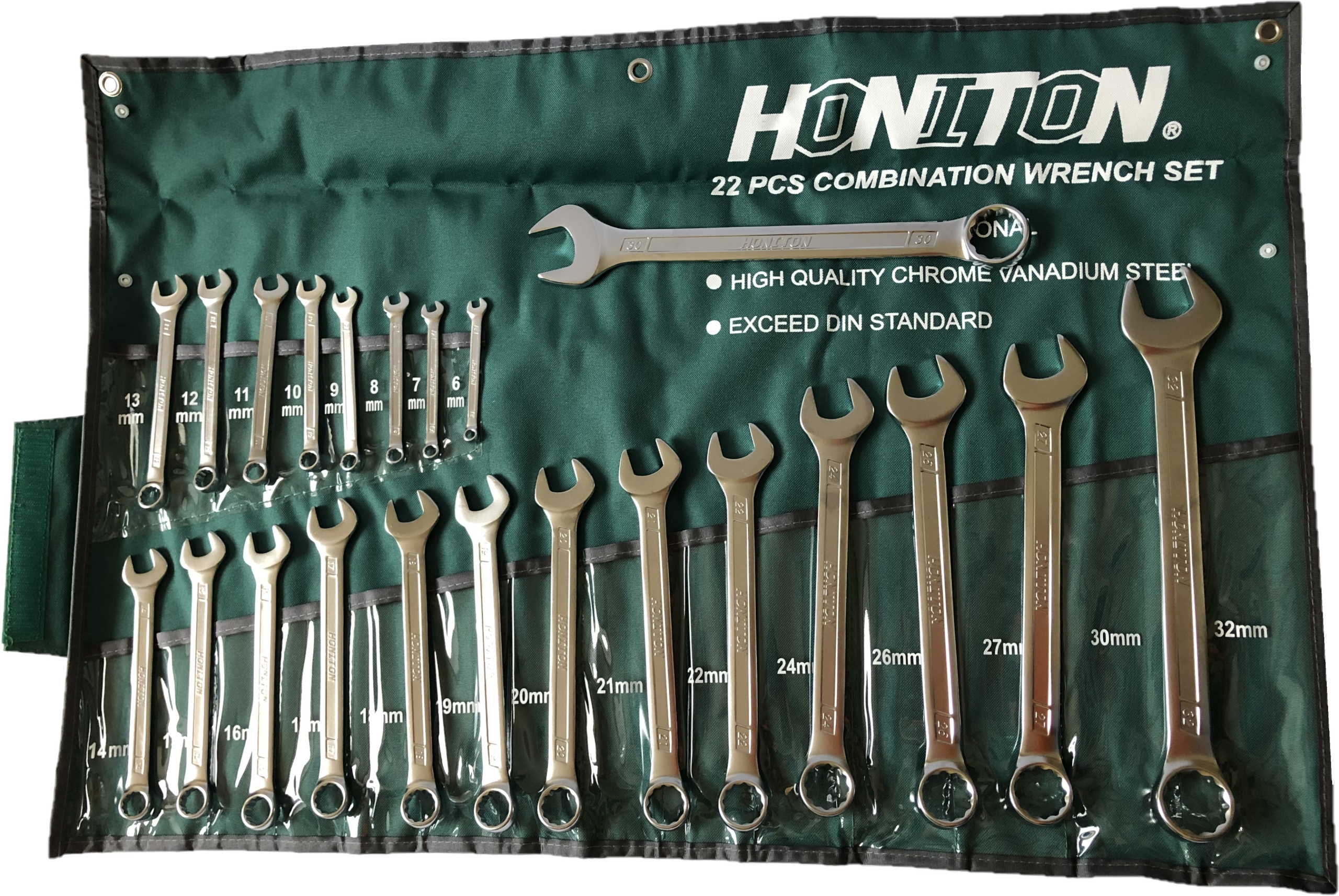 Honiton Klucze plasko oczkowe zestaw 22 szt 6 32