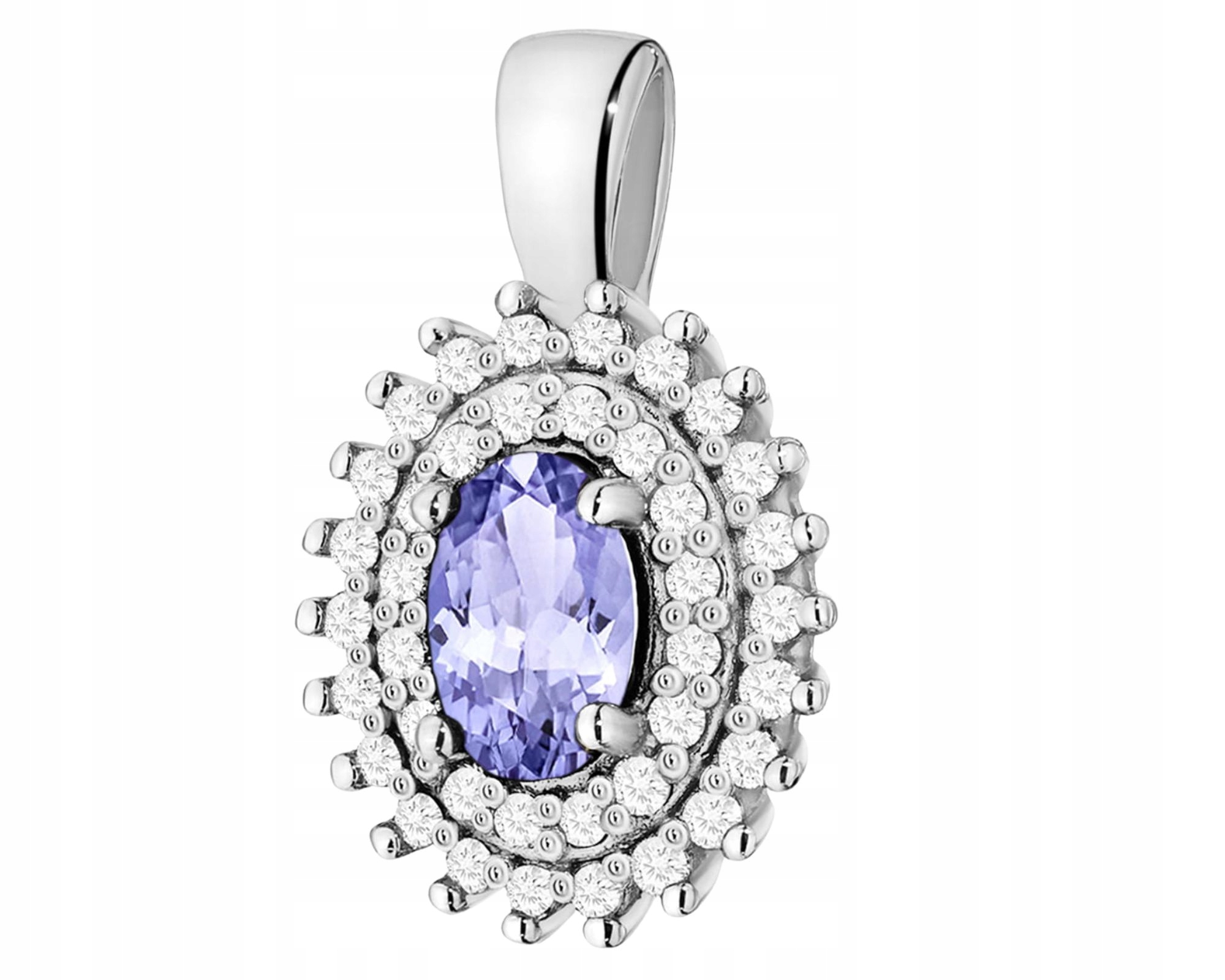 Bílé Zlato, Přívěsek S Tanzanitem A Diamanty 585