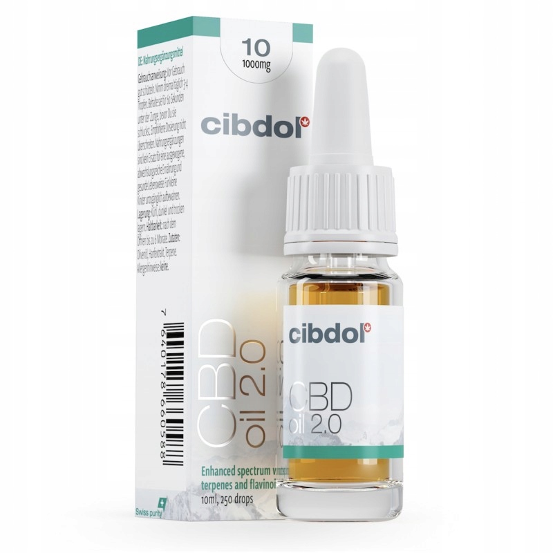

Cibdol Olej konopny Cbd 10% 10ml 1000 mg Naturalny