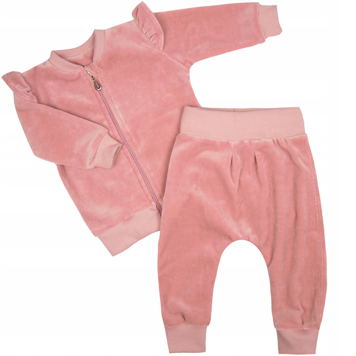 

Dres Welurowy z falbankami Bluza Spodnie Mrofi 98