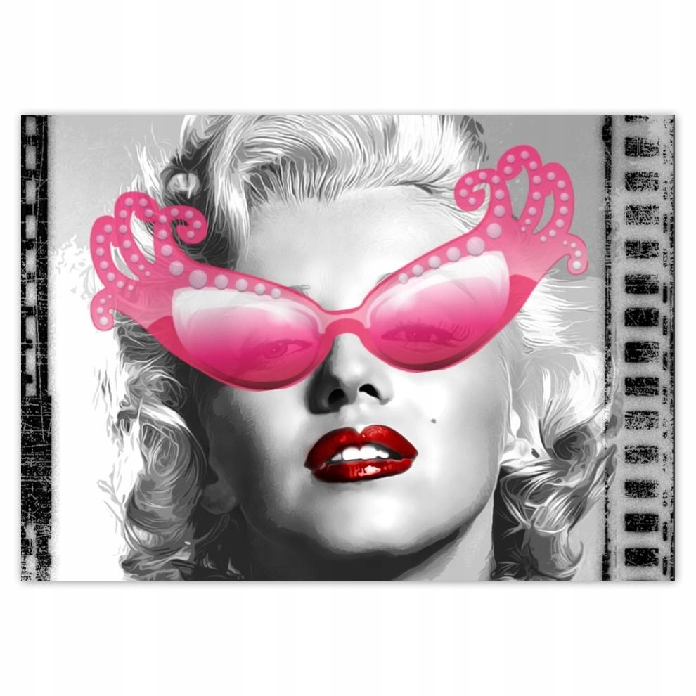 

Naklejki 70x50 Monroe różowe okulary