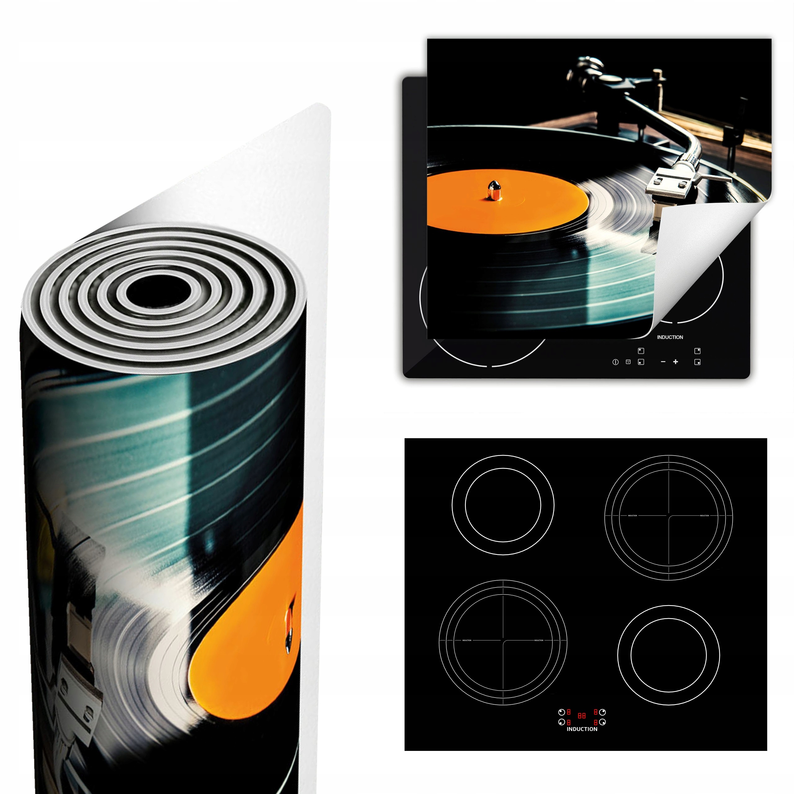 Ochranná Podložka Na Sporák Má Více Místa 60x52 černá vinyl