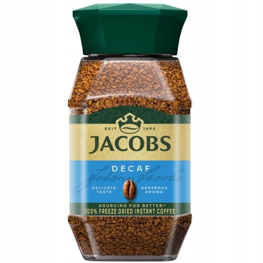 Levně Jacobs Decaf Káva bezkofeinová, rozpustná