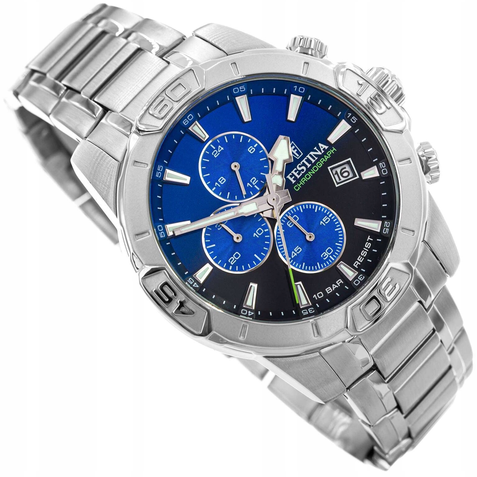 Pánské Hodinky Festina F20704/4 Timeless Chronograph Stříbrné S Ocelovým Náramkem