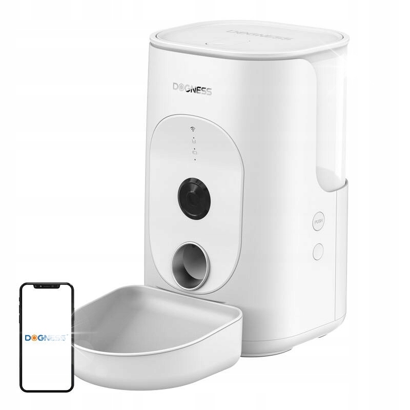 Dogness Smart Dávkovač krmiva s Wifi kamerou a nádobou z plastu 4L