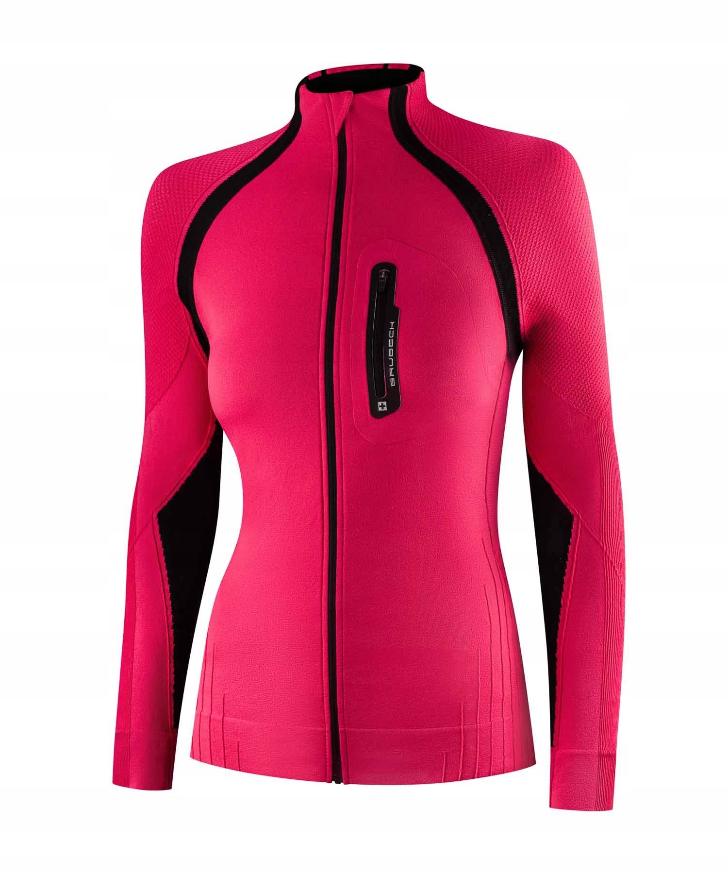 Termoaktywna rozpinana bluza damska Active Pro Brubeck malinowy M