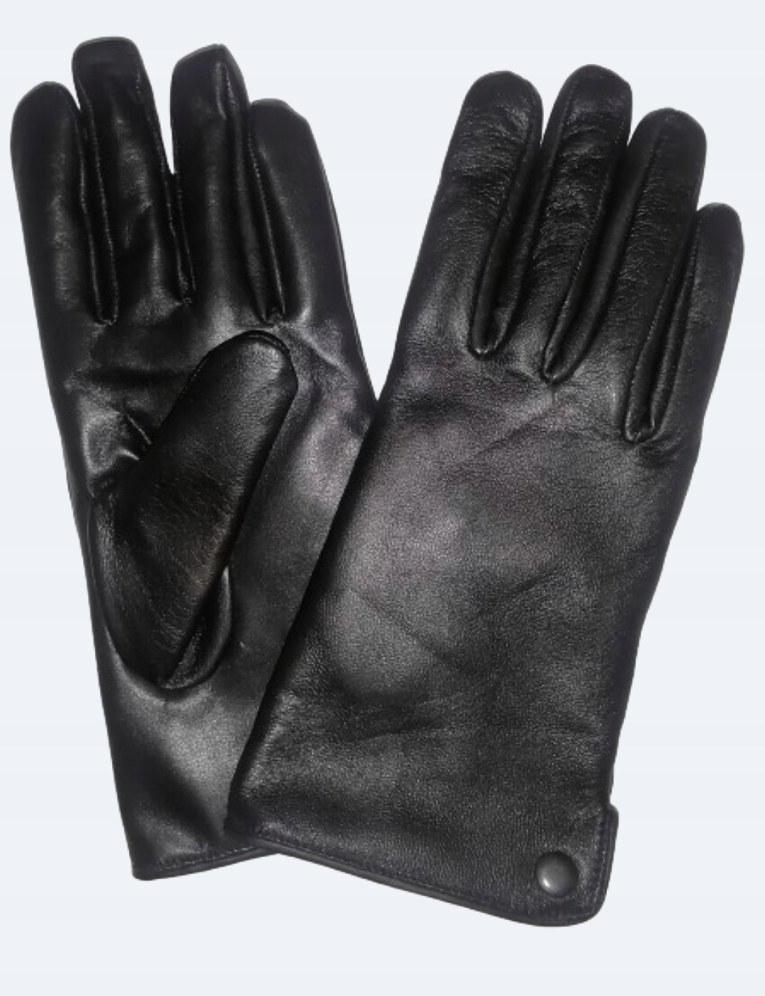 Dámske kožené rukavice čierne zateplené