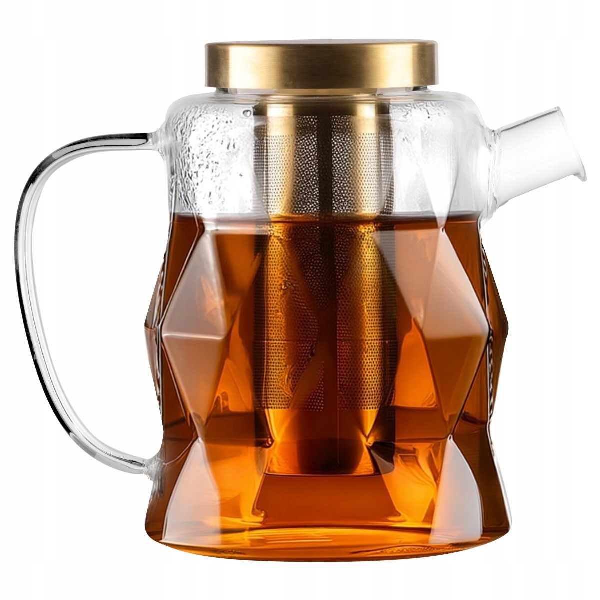 Konvice na čaj kávu, elegantní zlatý, objem 1,3 l