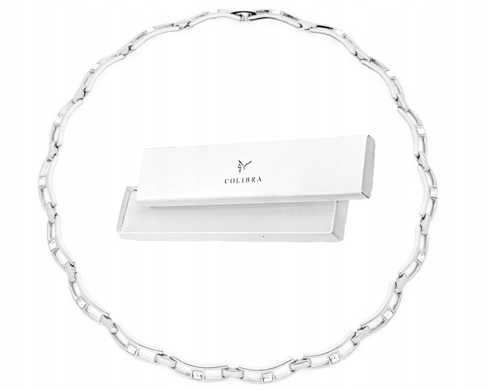 Kolia Stříbrný Choker Svatební Náhrdelník Krátký S Krystaly Swarovski