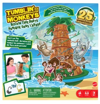 Zabawa na drzewie Gra zręcznościowa Spadające małpki rodzinna Mattel 8849