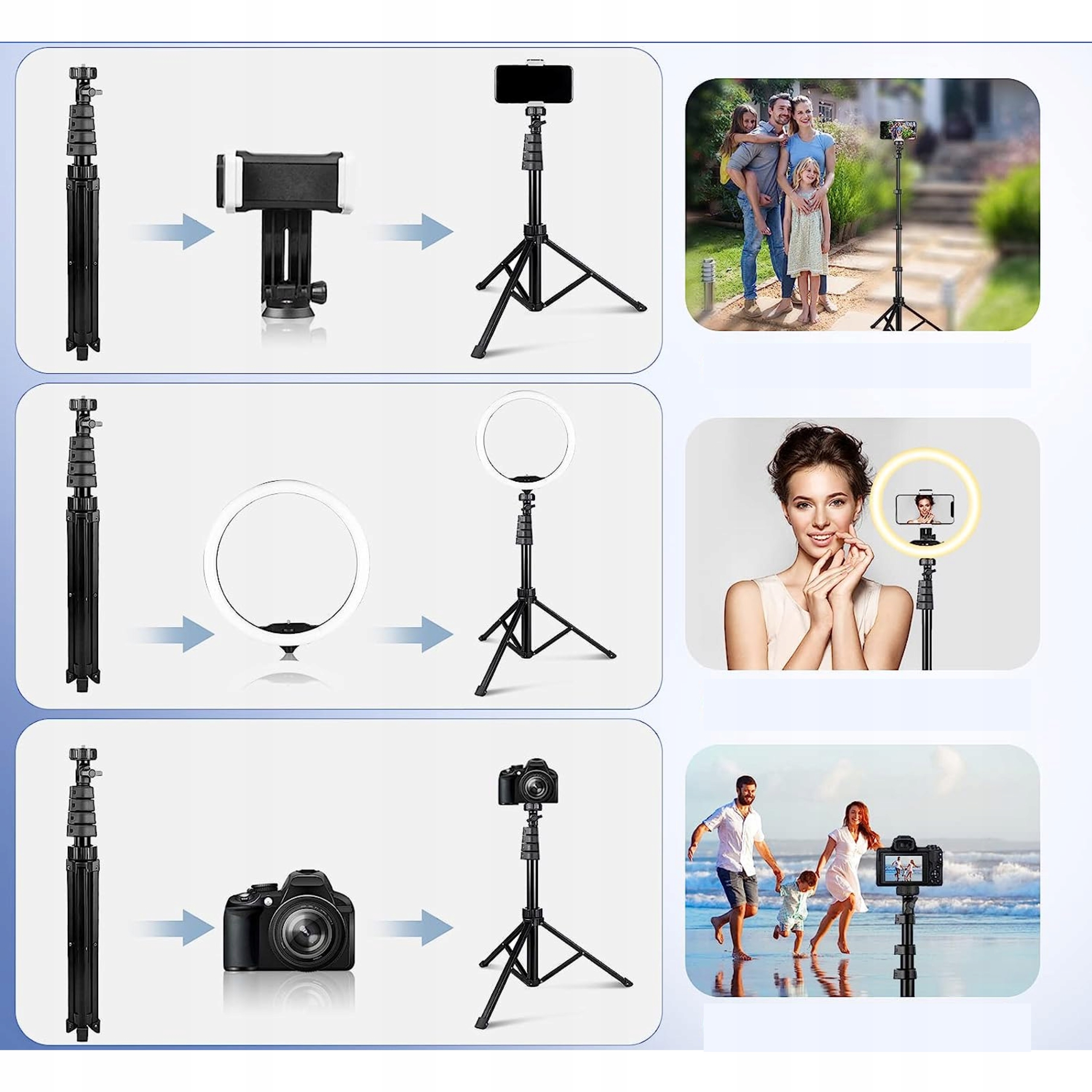 LAMPA PIERŚCIENIOWA LED RING 80W STATYW 220 CM Informacje o bezpieczeństwie CE