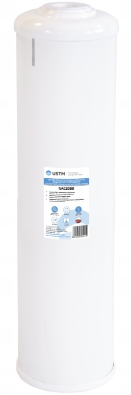 Uhlíková filtrační vložka Ustm GACKDF20BB s baktericidním činidlem