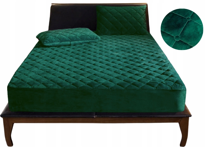 POKROWIEC NA MATERAC OCHRANIACZ PIKOWANY WELUR PLUSZ WODOODPORNY 160x200x30