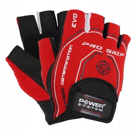 Power System rękawiczki sportowe na siłownię Pro Grip Evo czerwone Xs