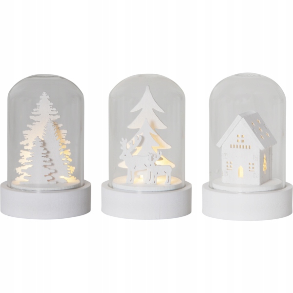 

Szwedzki Zestaw 3 lampionów świątecznych Led Kupol