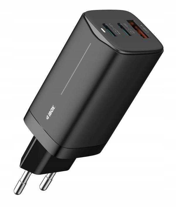 Síťová Nabíječka Gan Ibox C-65 PD65W, Usb-c, Černý Usb-c Kabel