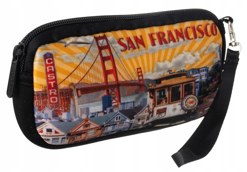 

Etui kolorowe Loren portmonetka z nadrukiem suwak