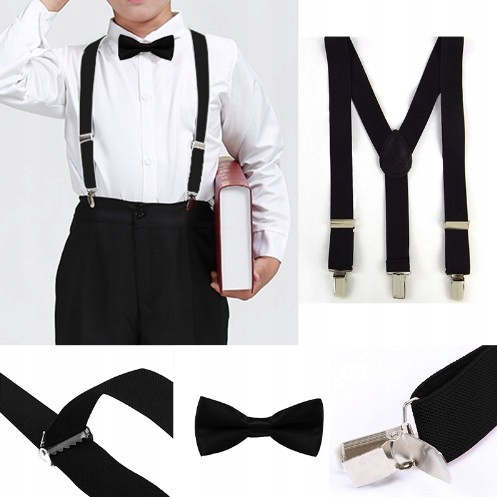 ZESTAW MUSZKA I SZELKI KOMPLET DZIECIĘCE WZORY Rozmiar (new) 62 (57 - 62 cm)