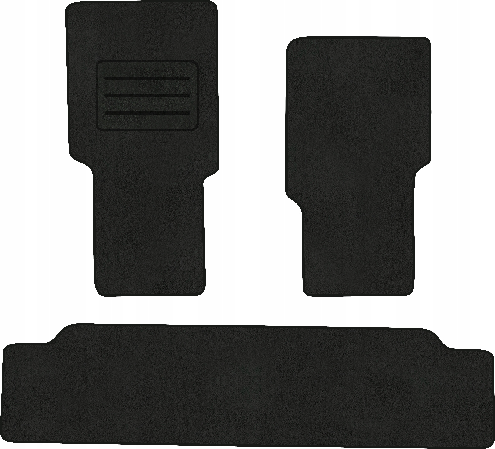 Velurové koberce Lux pro Nissan Patrol V (1997-2000) Černé Komplet