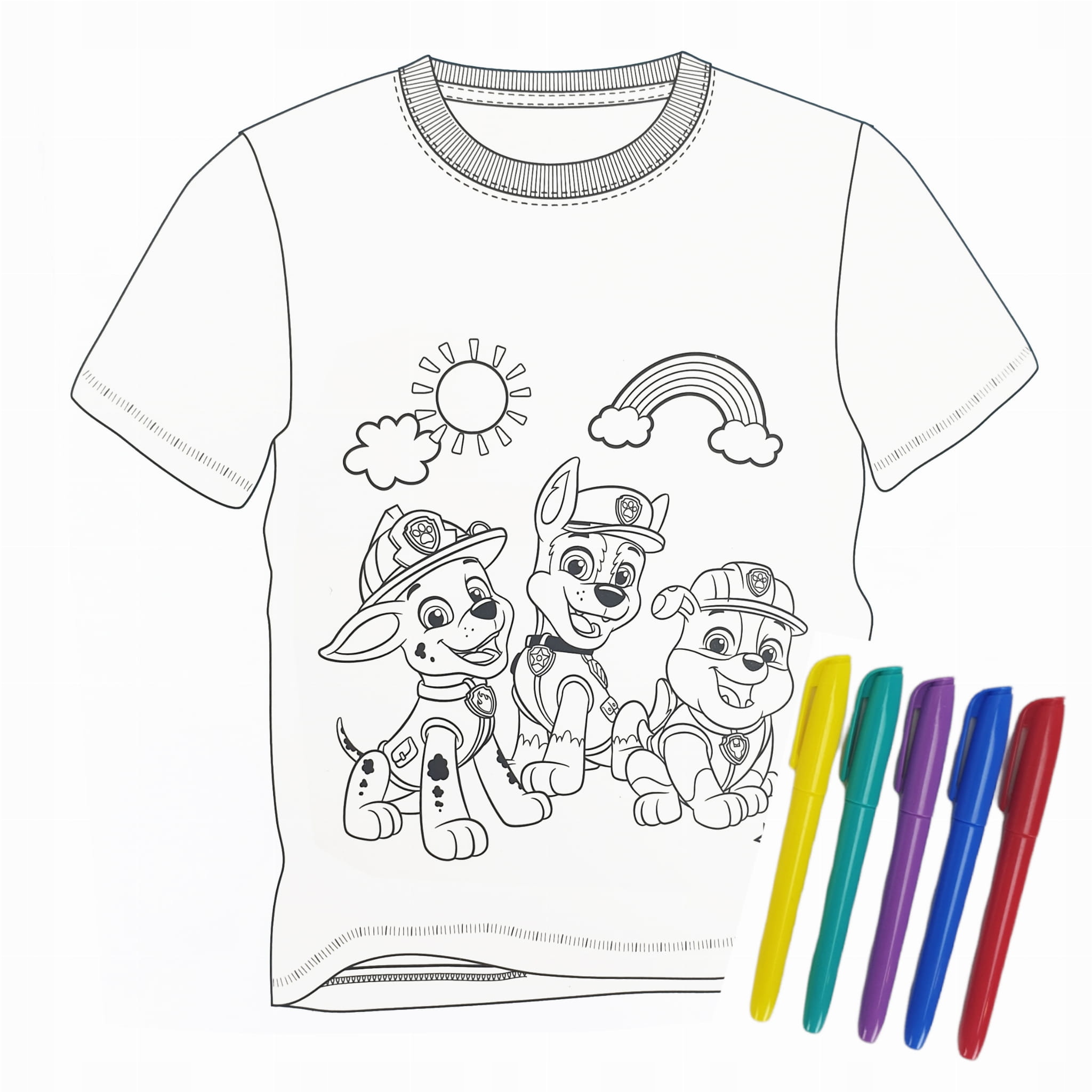 

T-shirt koszulka do kolorowania Psi Patrol 110-116