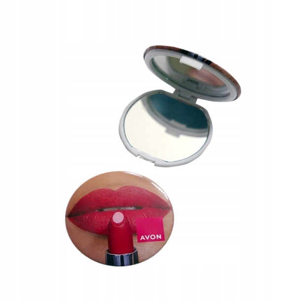 AVON Składane lusterko kieszonkowe print szminki