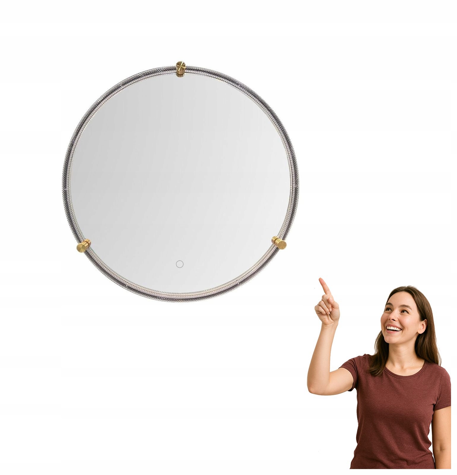 Okrúhle kúpeľňové zrkadlo s Led podsvietením 24W D2532 Zuma Line