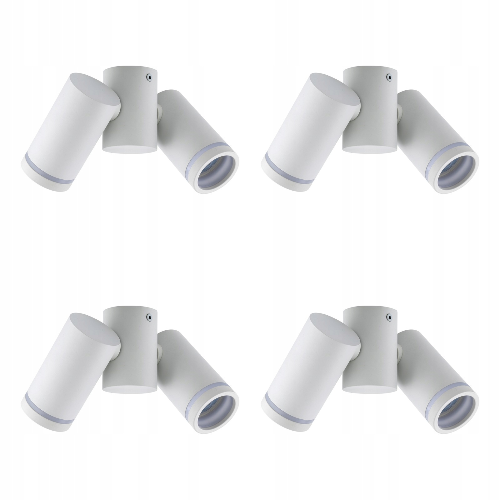 Tk Lighting Sada 4x reflektorov Spot Stropná lampa Jet Biela Pohyblivá