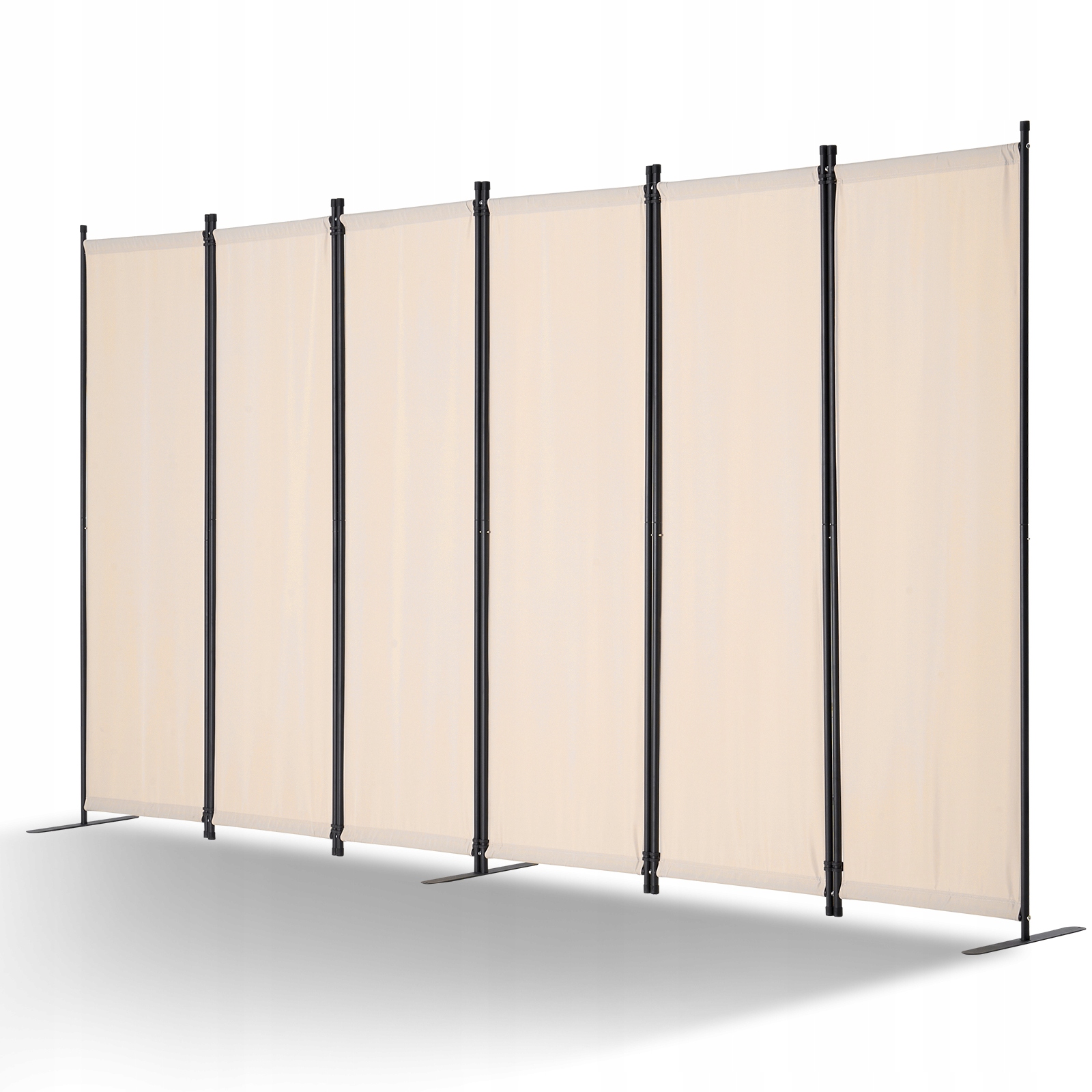 Vevor 6-PANELOVÁ Priečka, Skladacia, Silný Rám, Béžová Farba 3110X1805X450 MM