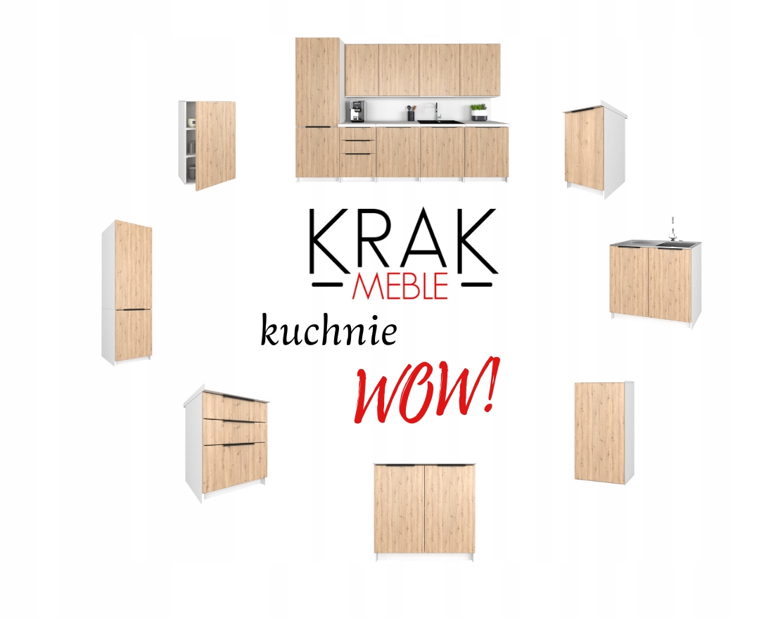 Wysoka Jakość Meble Kuchenne Modułowe KIRA Biała Artisan 2,8m Cichy Domyk Rodzaj szafek pod zlewozmywak stojąca wisząca