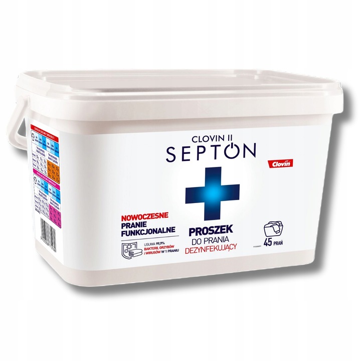 Clovin II Septon Dezynfekujący proszek do prania 5,175 kg