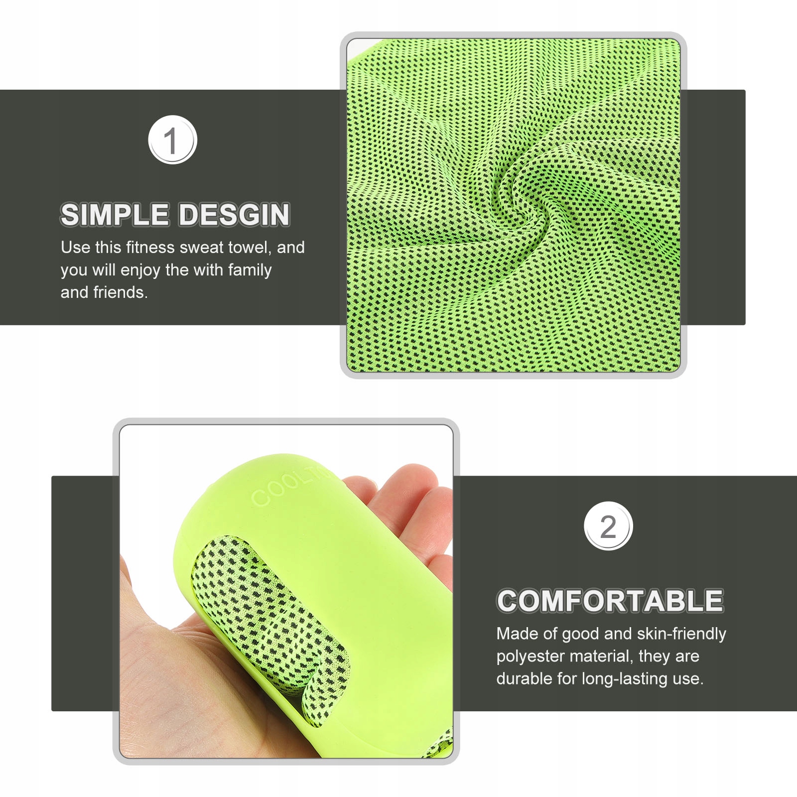 RĘCZNIK SPORTOWY SZYBKO WYSYCHAJĄCY PODRÓŻUJĄCYCH I TRENUJĄCYCH Materiał dominujący inny