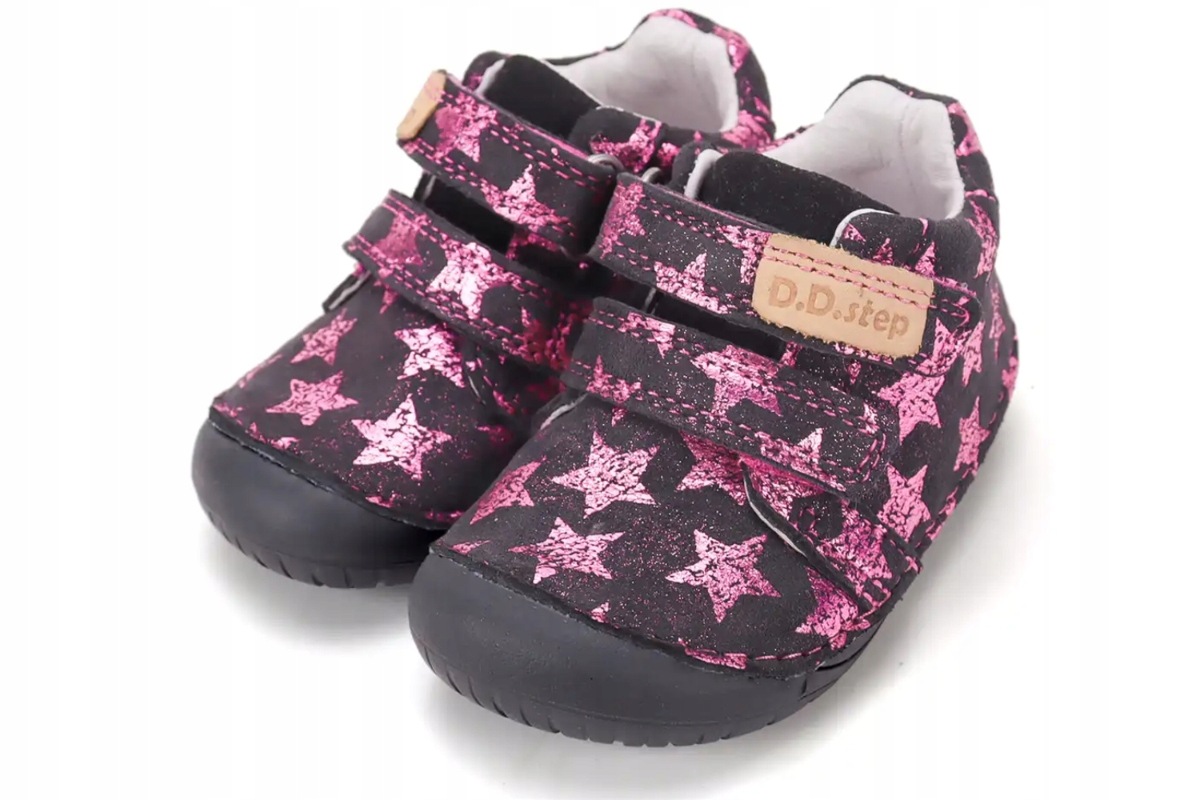 Barefoot Buty Dziecięce do Przedszkola dla Dziewczynki na Rzepy DDStep 22