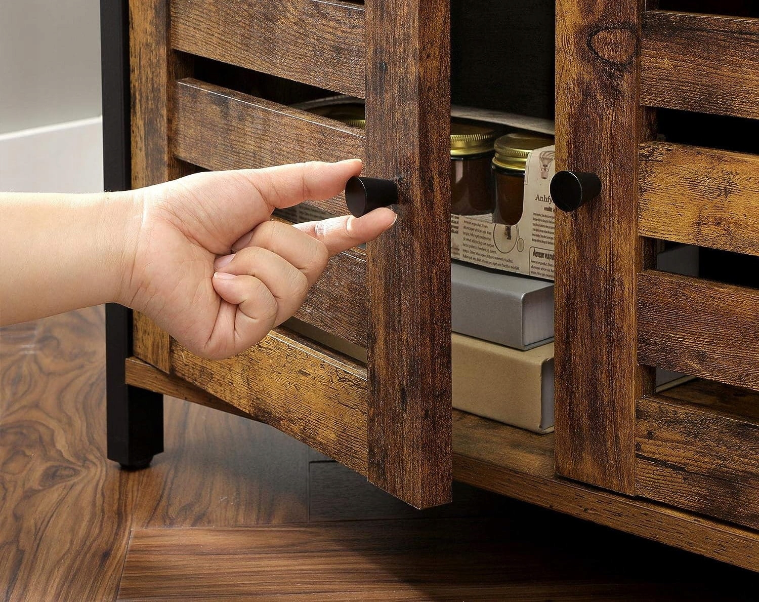 Regał półka industrialny loft rustykalny Kolor mebla odcienie brązu