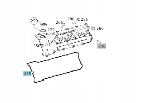 Těsnění Víka Ventilu Mercedes M156 Levé