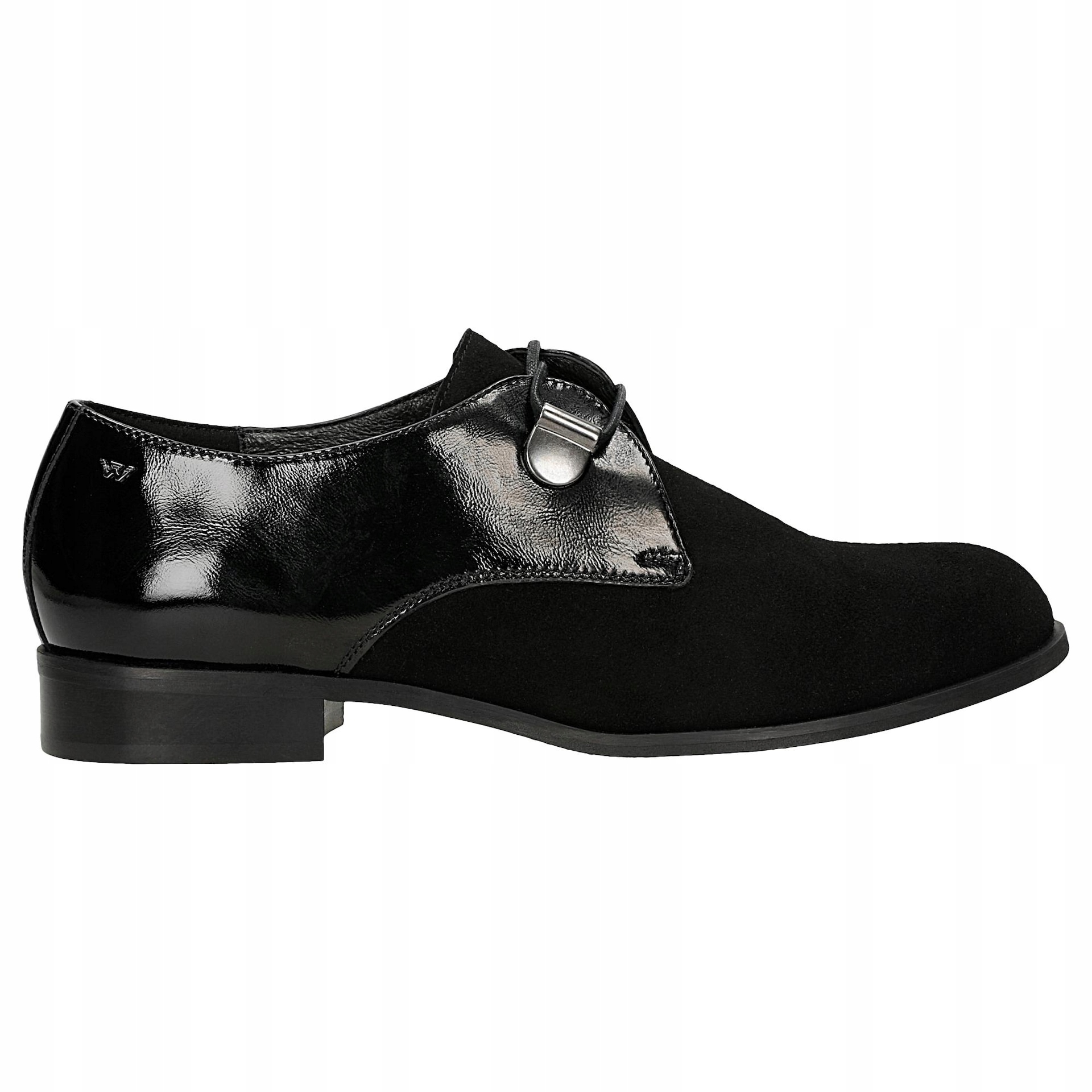 Černé dámské polobotky z kombinované kůže vel.