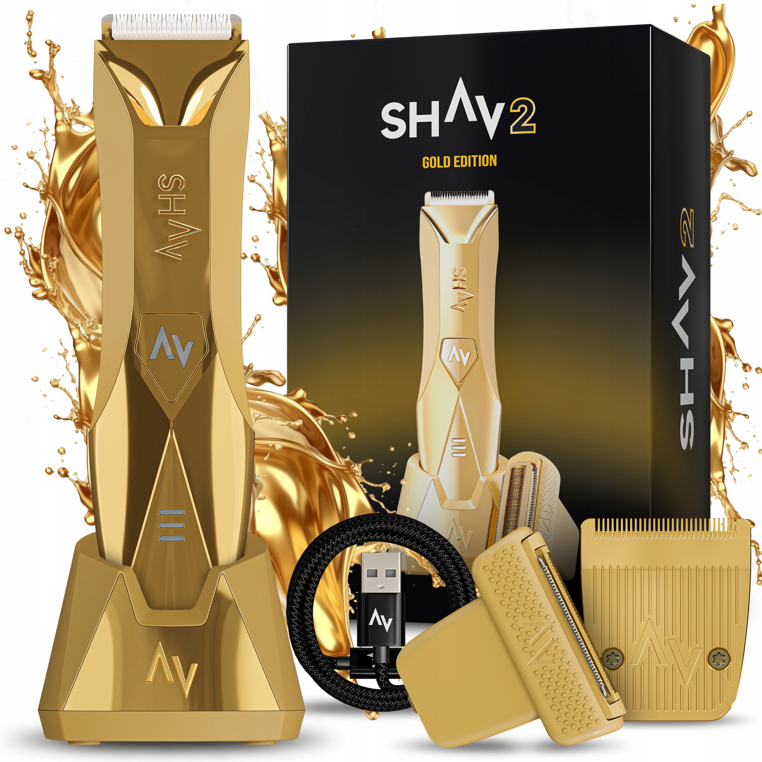 Shav 2 Strihač na holenie vlasov fúzov Intímnych Miest