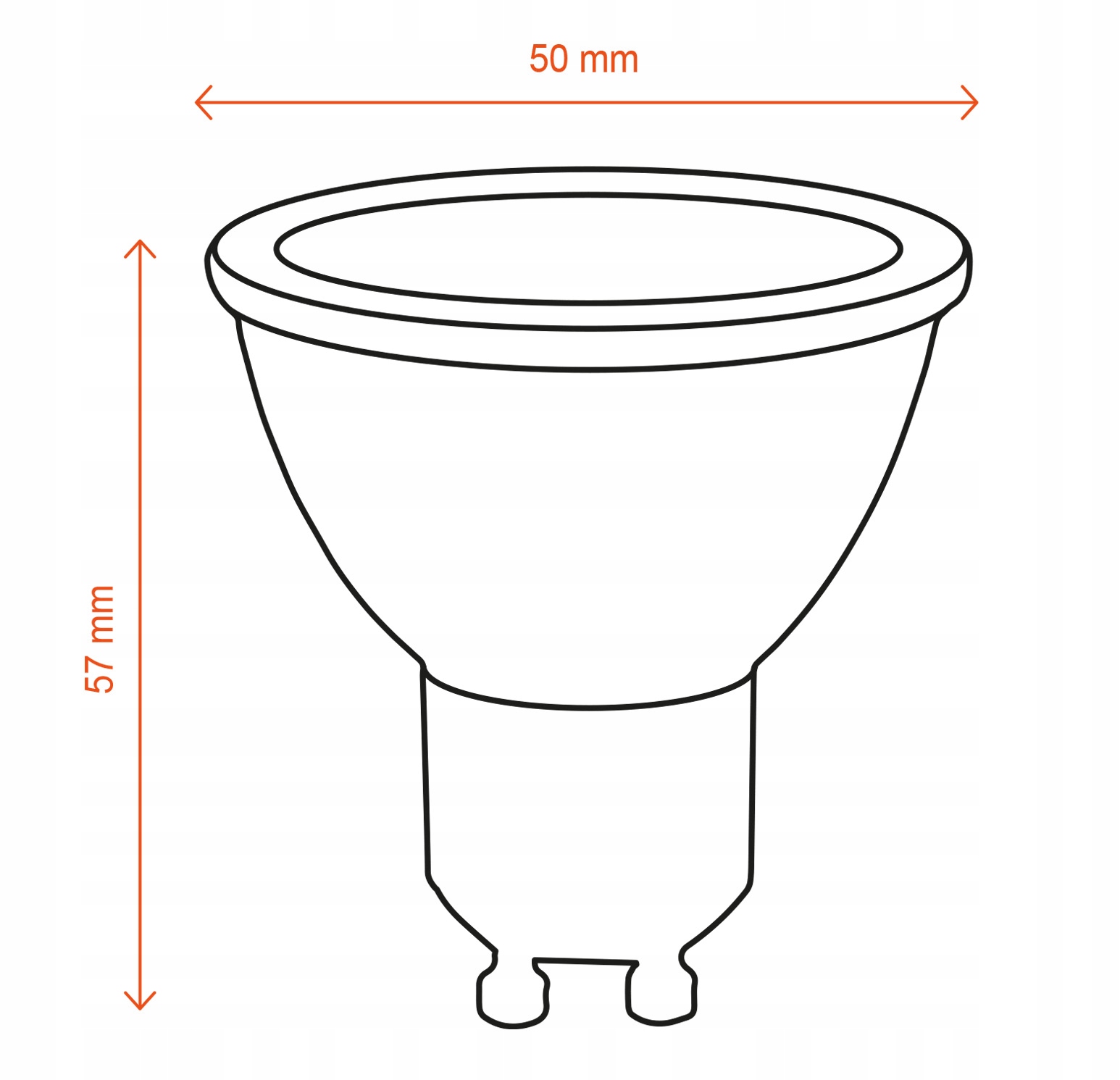 6x LED žárovka GU10 7W 600lm Neutrální barva Halogenová žárovka 4500K s denním světlem, energetická třída F