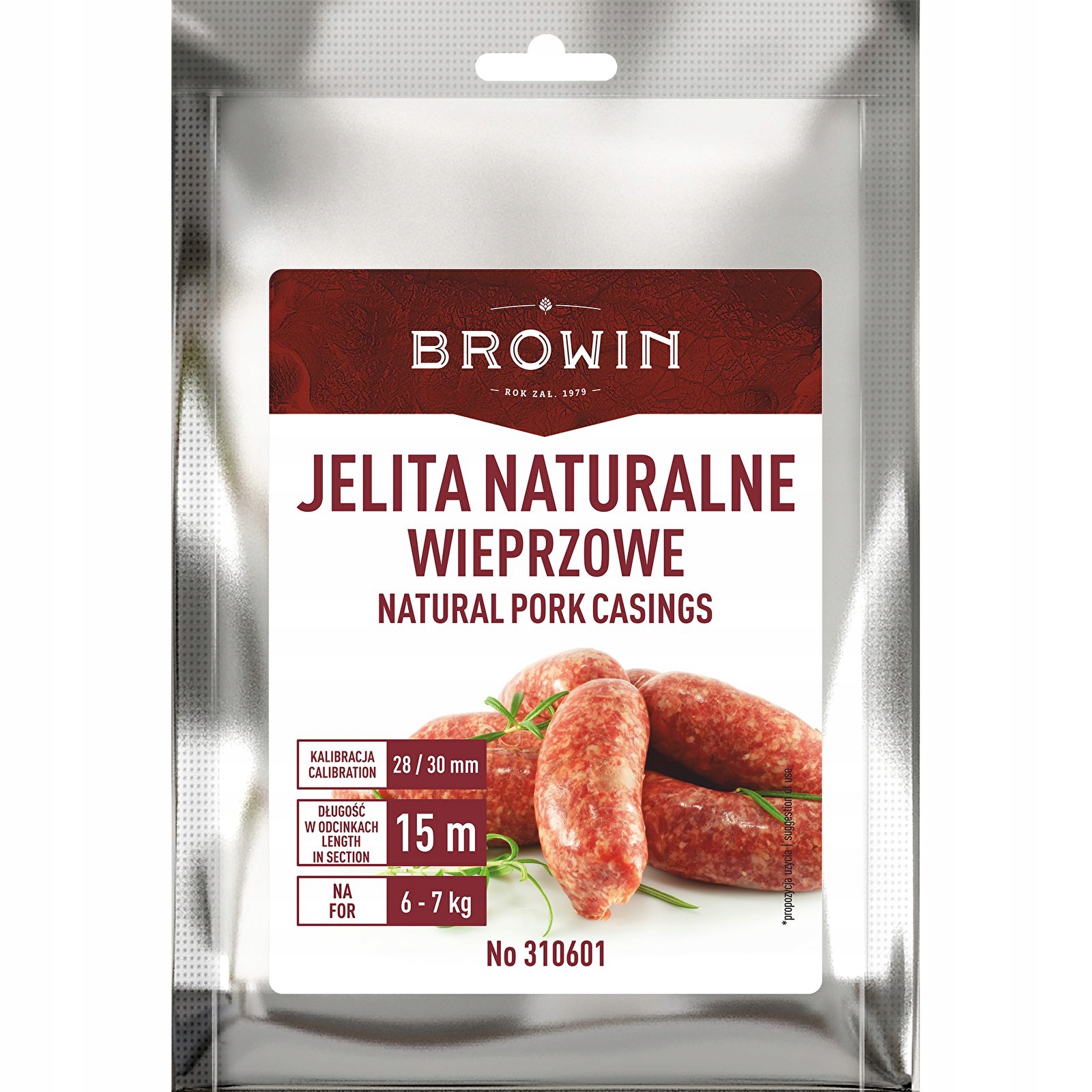 

Jelita Naturalne wieprzowe Extra 28/30mm 15m