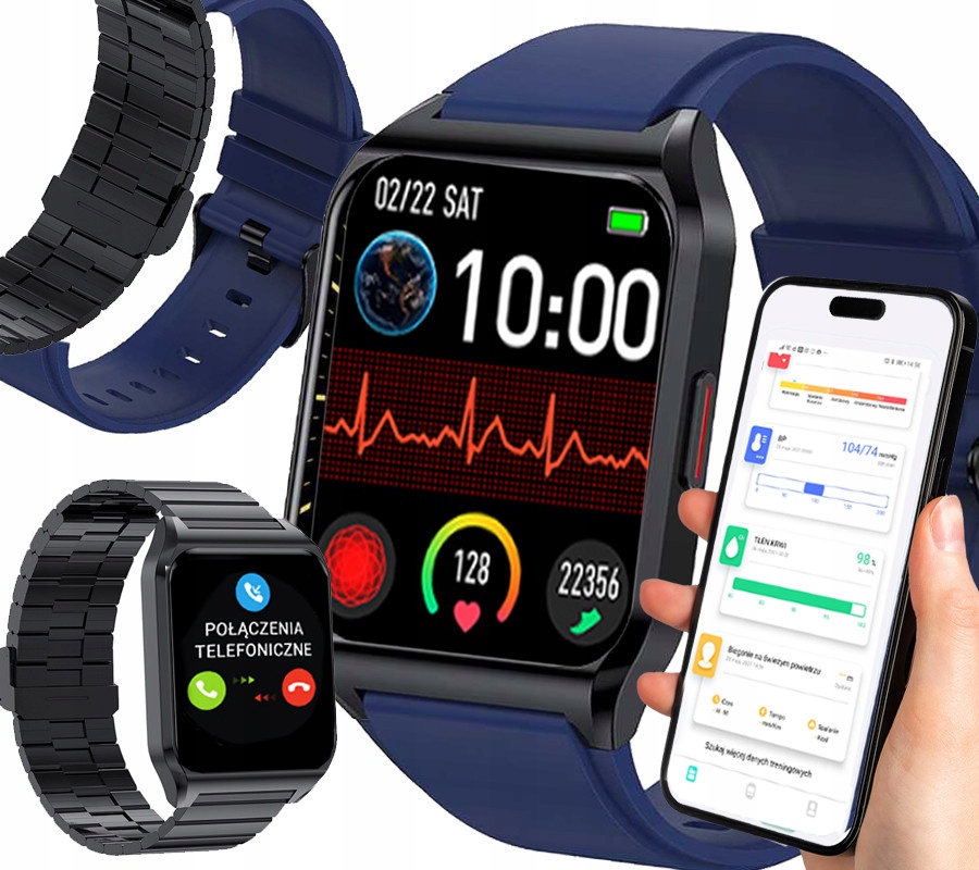 Chytré Hodinky hodinky Tlak Puls Hovory Teploměr pásek náramek